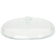 CorningWare DC1.5C 1-1.75L Fluted Oval Clear Glass Replacement Lid