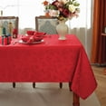 thumbnail image 3 of Larponder Fall Tablecloth Rectangle, Jacquard Spillproof & Stain Resistant Table Cloth with Pinecones Designs, Washable Table Cover for Autumn Holiday, 3 of 7