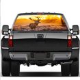 thumbnail image 5 of Fauful 147x46cm Forest Deer Sunset Window Decal Perforated Vinyl Sticker For SUV Truck, 5 of 5