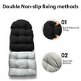 thumbnail image 5 of Tappio Rocking Chair Cushions Set of 2, High-Density Sponge Thicken Indoor/Outdoor Chair Cushions, Tufted Seat Pads with Elastic Webbing and Non-Slip Bottom for Indoor/Outoor Furniture, Black, 5 of 6