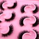 thumbnail image 5 of Pestañas postizas HBZGTLAD, 6 pares, esponjosas, naturales, de visón 3D, 5 of 6