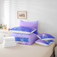 thumbnail image 4 of YST Ombre Bed Sheets Set,Purple Gradient Bed In A Bag For Kids Girls,Christmas Day King Comforter Set 7 Piece,Xmas Snowflake Tree Bed Set,Winter Snow Bedding Comforter Sets,With 2 Pillowcase, 4 of 4