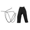 thumbnail image 4 of Pantalones de muñeca masculina 1/18, mini pantalón largo de pierna ancha, deportes atléticos, pantalones de figura masculina, disfraz para figuras de negro, 4 of 7