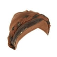 thumbnail image 2 of Ediodpoh Head Hat Cap Ethnic Bohemian Floral Hair Cover with Sequins Braids for Women Fashion Turban H, 2 of 4