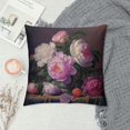 BCIIG Flowers Pink Rose Graphic Decorative Cushion Throw Pillow Cover