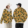 thumbnail image 3 of Kdxio Vintage Black Plaid Sunflower Print Women Men Sun Protection UPF 50+ Jackets Zip Up Long Sleeve Hoodie Hiking Lightweight with Pockets, 3 of 5