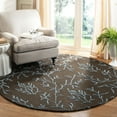 thumbnail image 2 of SAFAVIEH Soho Azalea Floral Wool Area Rug, Brown/Light Blue, 6' x 6' Square, 2 of 10