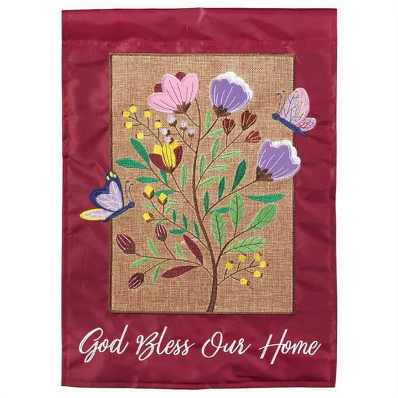 Magnolia Gardens FLAG-2099 13 x 18 in. God Bless Our Home Garden Flag