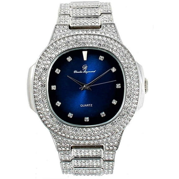 Bling-ed Out Oblong Metal Mens Color on Blast Watch - ST10235DX