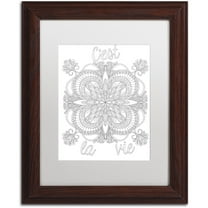 Trademark Fine Art "Inspirational Quotes 9" Canvas Art by Hello Angel, White Matte, Wood Frame