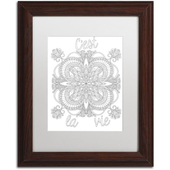 Trademark Fine Art "Inspirational Quotes 9" Canvas Art by Hello Angel, White Matte, Wood Frame