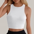 thumbnail image 3 of Lixiuxyad Womens Loose Tank Tops Women's Sleeveless Neck Double Lined Casual Basic Tank Crop Tops,White, 3 of 5