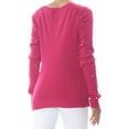 thumbnail image 2 of MAISON JULES Womens Pink Embellished Long Sleeve Sweater  Size: S, 2 of 2