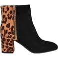 thumbnail image 2 of Journee Collection Womens Sarah Mixed Media Booties Ankle Boots, 2 of 6