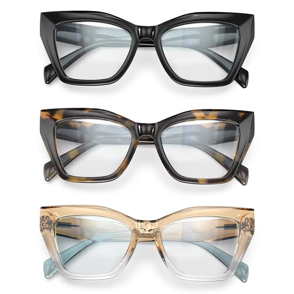 ANYLUV Reading Glasses Men Women Blue Light Blocking,Premium Mens Reading Glasses Al-mg Frame with Spring Hinge Anti Glare  1.5x,3 Pack
