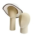 thumbnail image 5 of ziyahi Linen Mannequin Head Wig Displaying Stand for Headphone Display Long, 5 of 5
