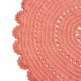 thumbnail image 2 of The Pioneer Woman Round Cotton Crochet Accent Rug, Coral, 2 of 5