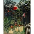 thumbnail image 2 of Rousseau, Henri 26x32 White Modern Wood Framed Museum Art Print Titled - Monkeys and Parrot in the Virgin Forest 1906, 2 of 4