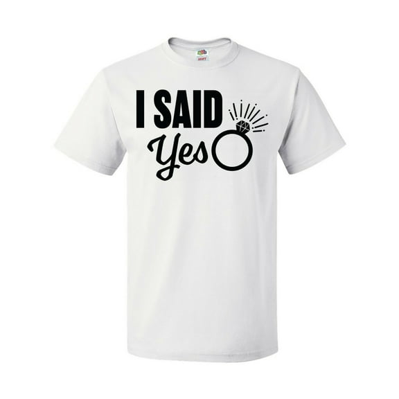 Inktastic I Said Yes with Engagement Ring T-Shirt