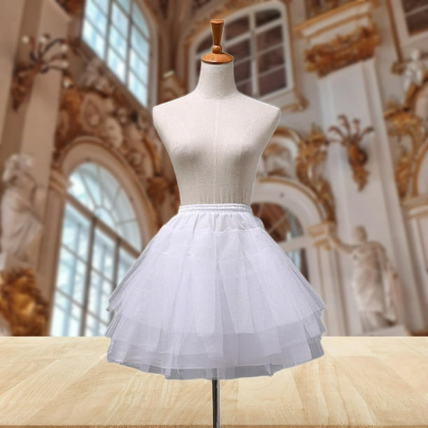chinese dress ladies YUSHTPO Womens Short Petticoat Tiered Layered Bubble Skirt Hoopless Tutus  Crinoline Underskirt 25/35/45cm Half Slips at Amazon Women's Clothing store main image 0