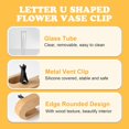 thumbnail image 4 of Car Vase Vent Clip, Mini Flower Car Vase Clip Wood Plant Holder Glass Tube Air Vent Decor Interior Accessories Decoration (Light Brown U), 4 of 6