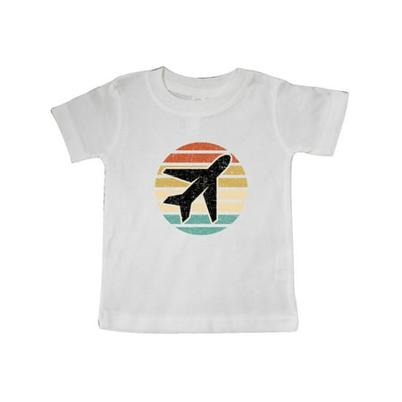 

Inktastic Airplane Pilot Vintage Sunset Gift Baby Boy or Baby Girl T-Shirt