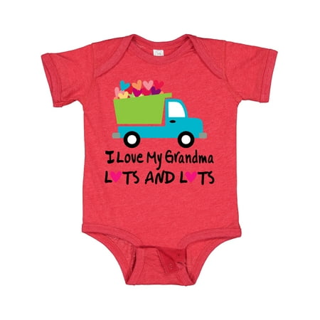 

Inktastic Grandma Loves Me Valentine Truck Outfit Gift Baby Boy Bodysuit