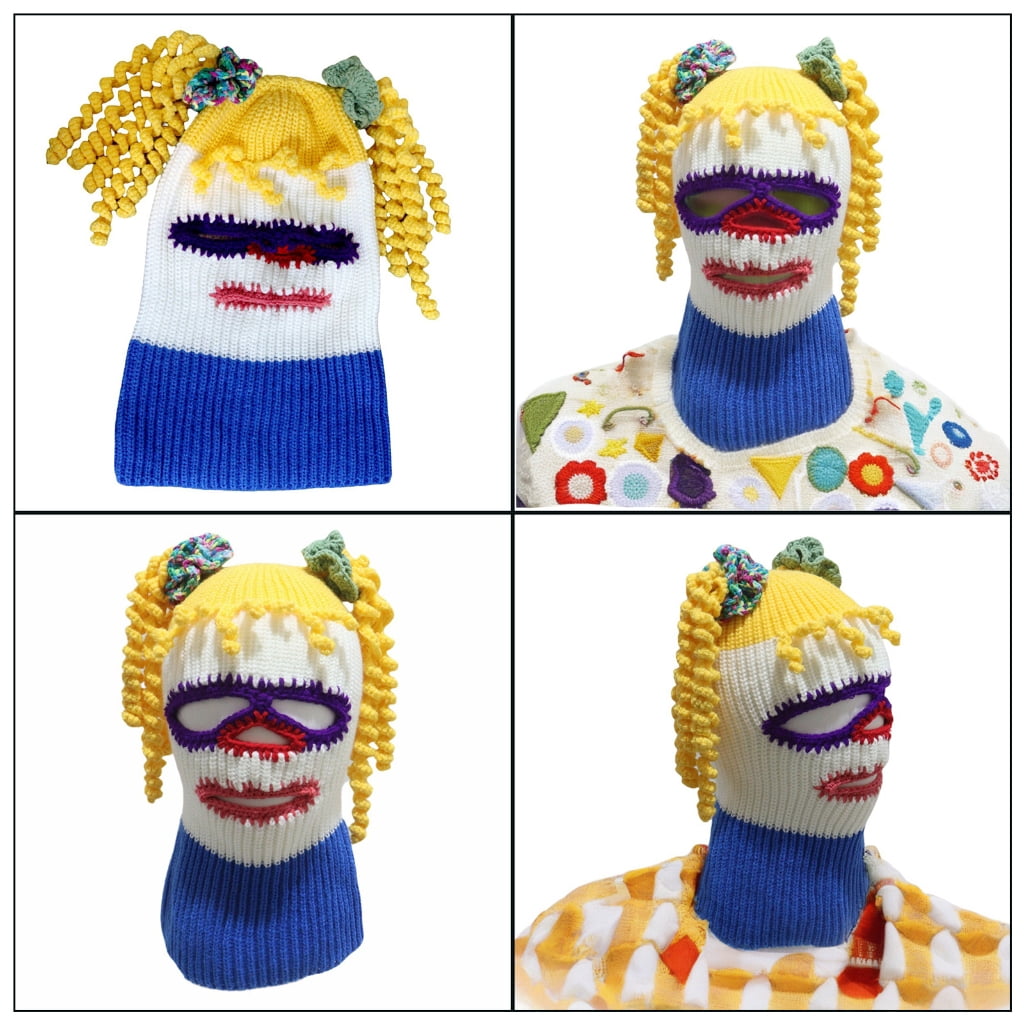 Yokua Fun Clown Balaclava Hat Novelty Face Mask Caps Pullover Hat for Skiing Hiking