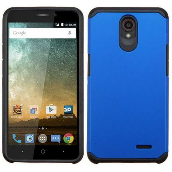 Galaxy S6 Case, Dual Layer Protective Hybrid Armor Defender Case With [Premium Screen Protector] (Blue)