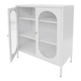 thumbnail image 6 of 2-Glass Door Storage Cabinet Adjustable Shelves Vanity Cabinet Accent Cabinet Bedroom Storage Cabinet Kitchen Server Storage Floor Sideboard Cabinet for Kitchen, Bedroom, Living Room, Office, 6 of 13