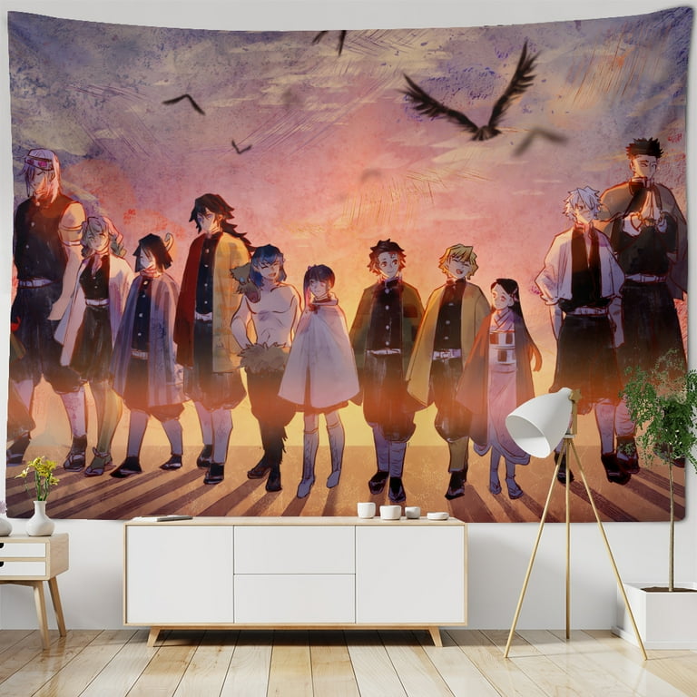 Anime Demon Slayer Christmas Tapestry Anime Demon Slayer Wall