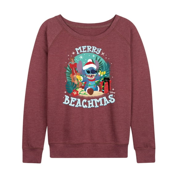 Lilo & Stitch - Merry Beachmas - Women's Lightweight French Terry Long Sleeve Shirt