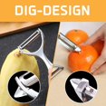 thumbnail image 3 of Kitchen Potato Peeler - Stainless Steel Y-Shape Swivel Peeler for Vegetables, Ca, 3 of 5