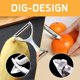 thumbnail image 4 of Juego de 2 peladores de acero inoxidable de primera calidad, cuchillo de pelar giratorio en forma de Y e I con hoja afilada y mango antideslizante, pelador de verduras y patatas para tomates, zanahorias y frutas brillar Electrónica, 4 of 5