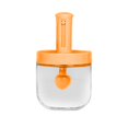 thumbnail image 4 of Caja de condimentos para tarro de especias con organizador de cucharas, tapa hermética, dispensador transparente, tazón de azúcar para pimienta, Naranja, 4 of 8