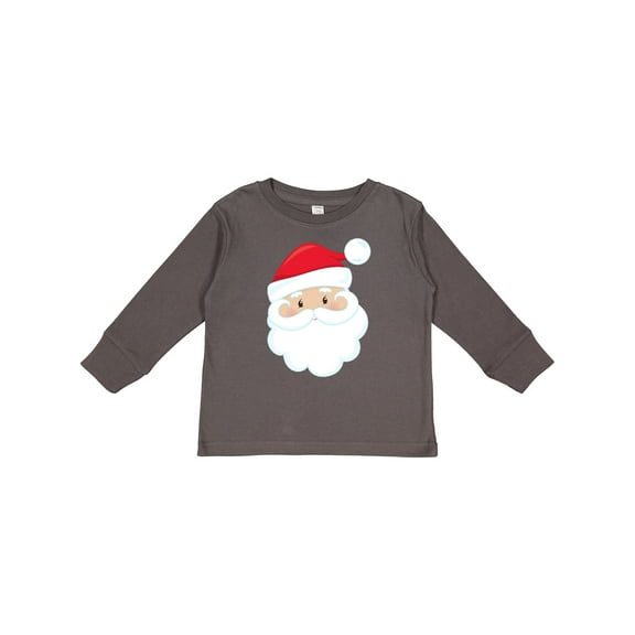 Inktastic Santa Claus, Smiling Santa, Santa Hat, Christmas Boys or Girls Long Sleeve Toddler T-Shirt