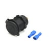 Black Plastic Shell Car Vehicle Blue Indicator Light Dual USB Charger 4.2A