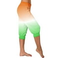 thumbnail image 4 of Scyoekwg Womens Capris Lightweight Mid Waist Capris Joggers Workout Athletic Yoga Pants Summer Casual Comfy Loose Gradient Color Trendy Ladies Capris Pants (Green,XXXL), 4 of 6