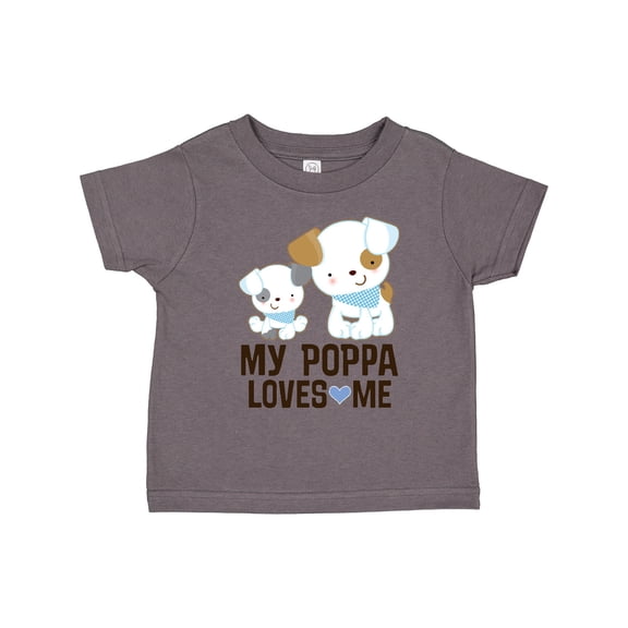 Inktastic My Poppa Loves Me Grandson Boys Toddler T-Shirt