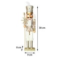 thumbnail image 2 of TISHITA Traditional Military Nutcracker Festive Decor Perfect Decor Ornament for Shelves Gold, 2 of 8