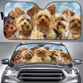 thumbnail image 4 of 4-S 51.2inX27.5in-Yorkie Terrier Driver Car Sun Shade, Yorkshire Terrier Sunshade, Windshield Sun Shade, Yorkshire Car Decor, Car Gifts LNG102, 4 of 7