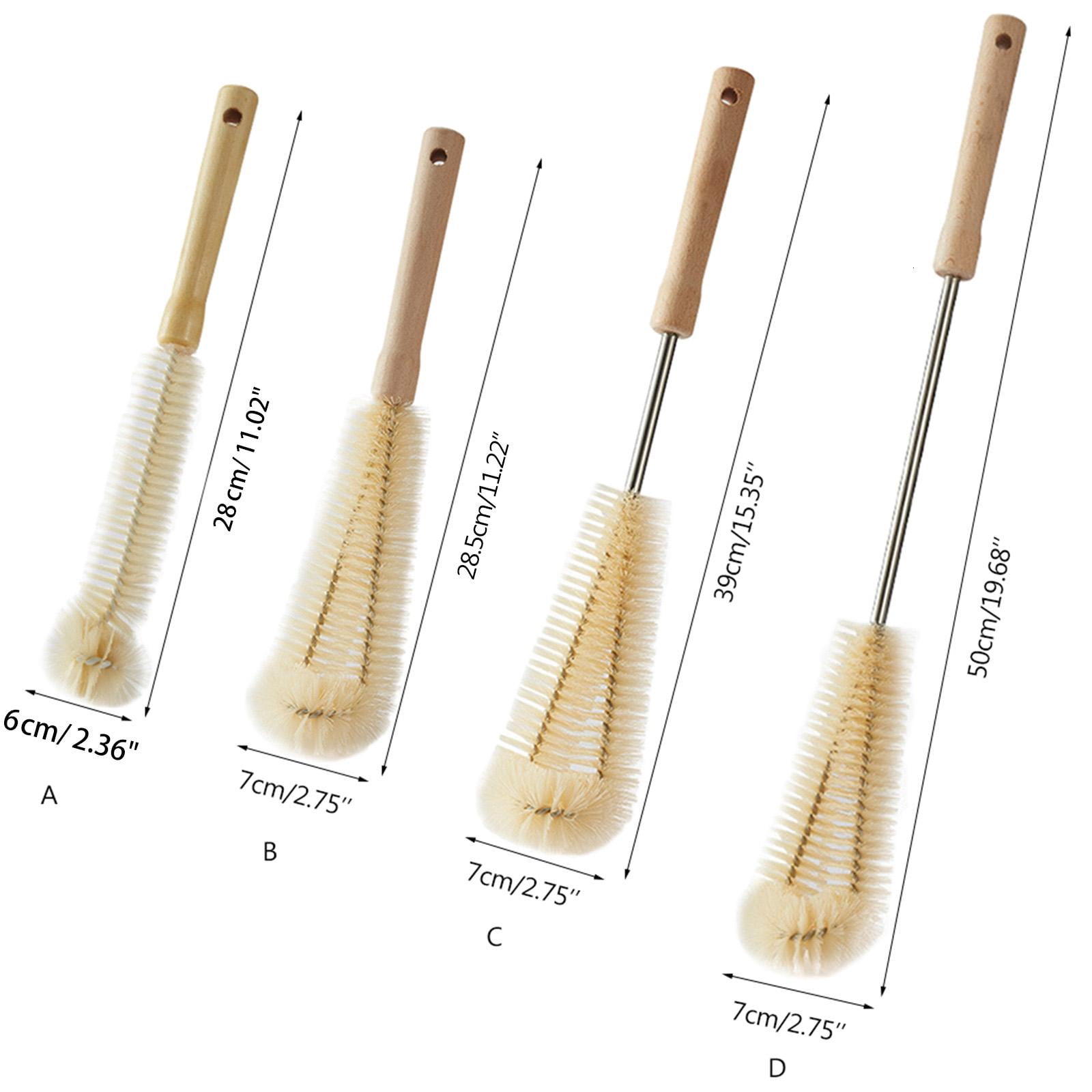 HannLk Wood Handle Cleaning Brush Coffee Tea Glass Cup Cleaner Gadgets Tool