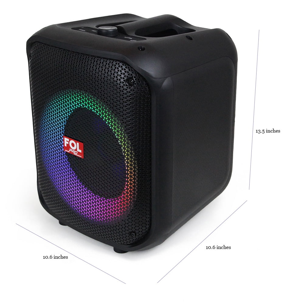 FOL FS-L1206 Bluetooth Party Speaker, Portable TWS Speaker with RGB Lights, Powerful Bass, Long Battery Life