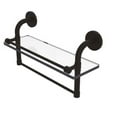 thumbnail image 2 of Remi Collection Gallery Glass Shelf with Towel Bar - Brushed Bronze / 16 Inch, 2 of 4