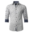 thumbnail image 2 of Ma Croix Men’s Casual Long Sleeve Button Down Dress Slim Fit Shirt, 2 of 8
