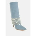 thumbnail image 3 of Mike Drop Diamante  Rhinestones Denim Boots, 3 of 8