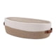 thumbnail image 5 of Cesta de almacenamiento tejida con cuerda de algodón, cesta de baño sencilla con asas para Caqui y blanco, 5 of 9