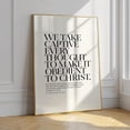 thumbnail image 2 of 2 Corinthians 10:5 Scripture Wall Art, Christian Faith Quote Decor, Minimalist Typography Poster, Inspirational Religious Home Decor, Prayer Room Gift for Believers Church (Unframed) (9x11), 2 of 3