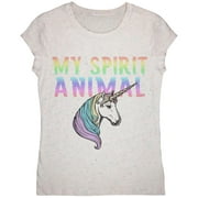 Angle View: My Spirit Animal Unicorn Youth Girls T Shirt Birthday Cake YXL