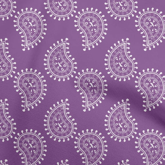 oneOone Cotton Silk Purple Fabric Block Quilting Supplies Print Sewing Fabric By The Yard 42 Inch Wide